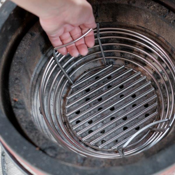 Joe Junior Stainless Steel Charcoal Basket in Joe Junior Ceramic Grill