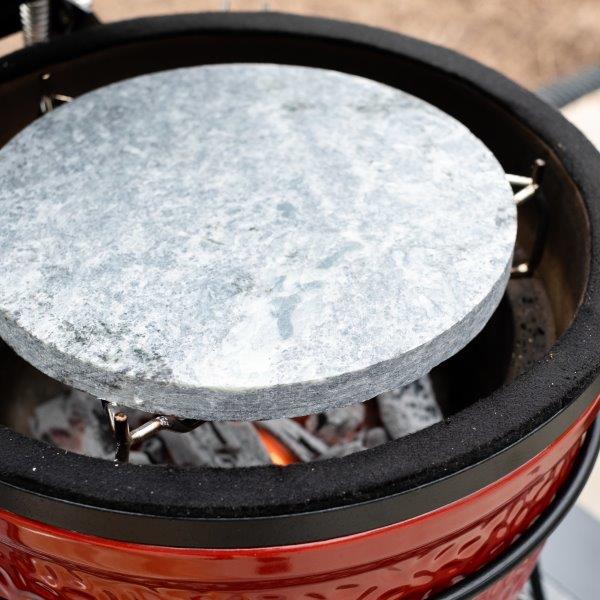 Soapstone ready to cook over charcoal