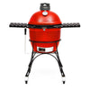 A Classic Joe II grill with a wheeled cart, 2 side shelves, Kontrol Tower top vent, and Stainless Steel latch.