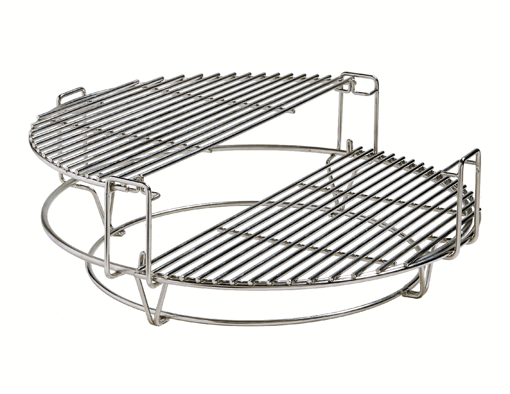 Divide & Conquer Flexible Cooking Rack set at 2 different heights