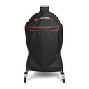 The Heavy Duty Grill Cover in use, includes fitted sleeve for top vent and also covers the cart